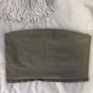 AERIE olive green cropped tube top